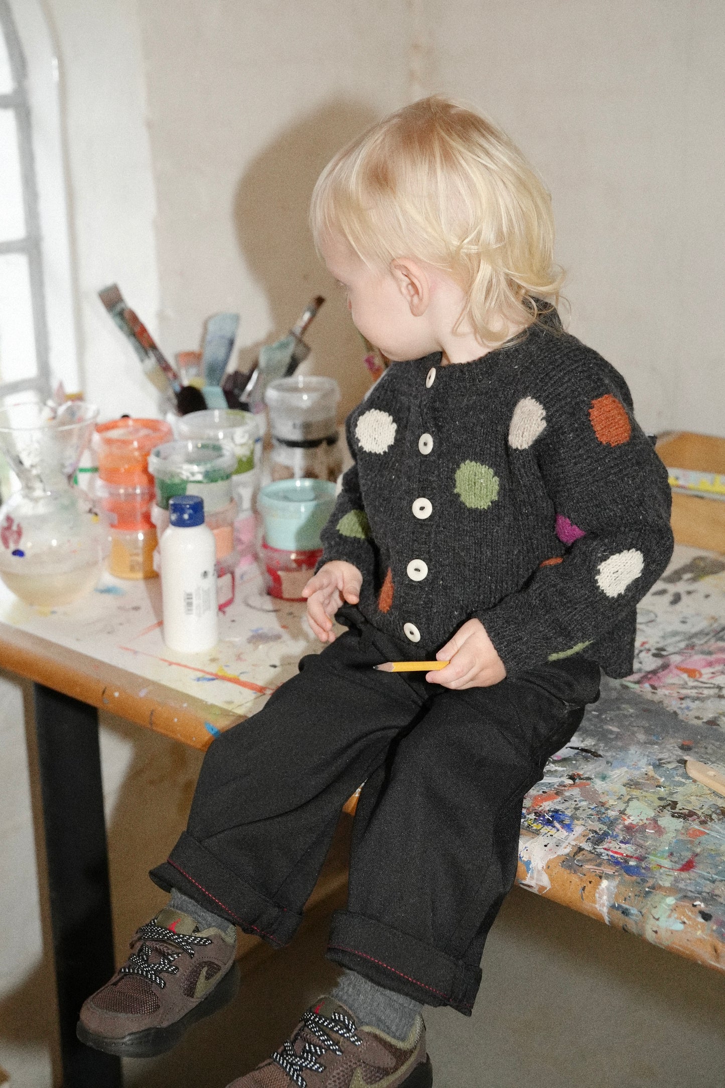 Fri Cardigan Kid Knit Kit MULTI